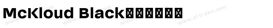 McKloud Black字体转换